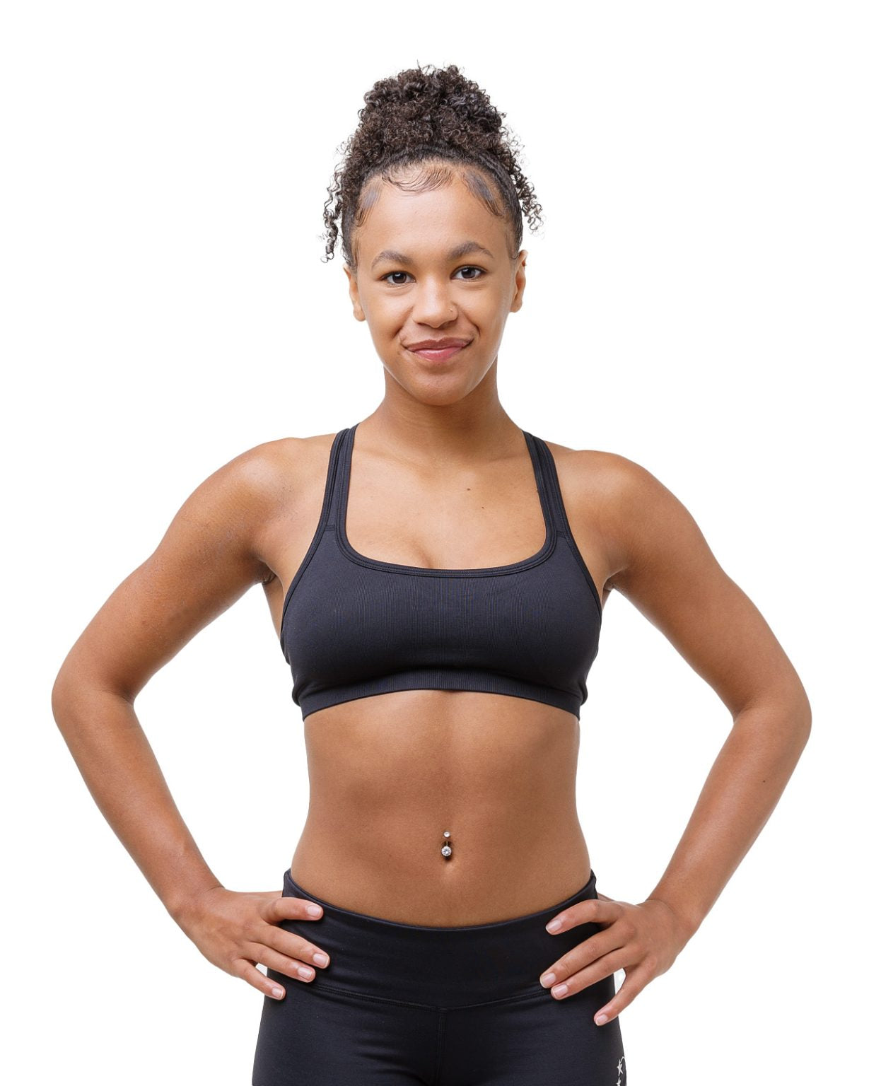 Racer Sports Bra Black