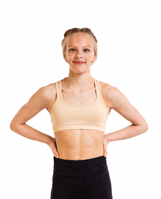 Racer Sports Bra Light Nude
